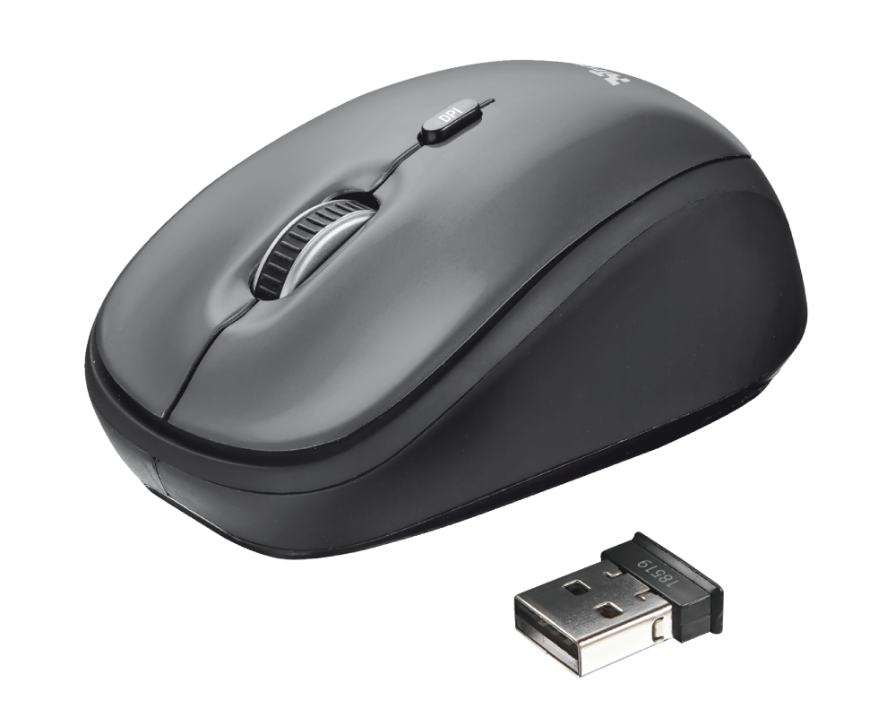 Mouse Inalámbrico Trust Yvi Negro – imagen 2
