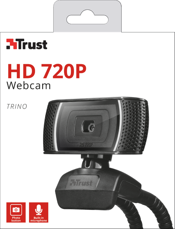 Webcam Trust Trino HD 720p Negro – imagen 2