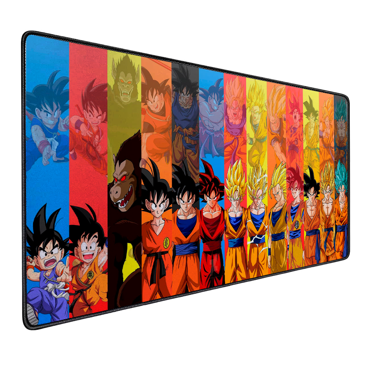 Mousepad Gamer Antideslizante 90x40 Diseño Transformaciones Goku