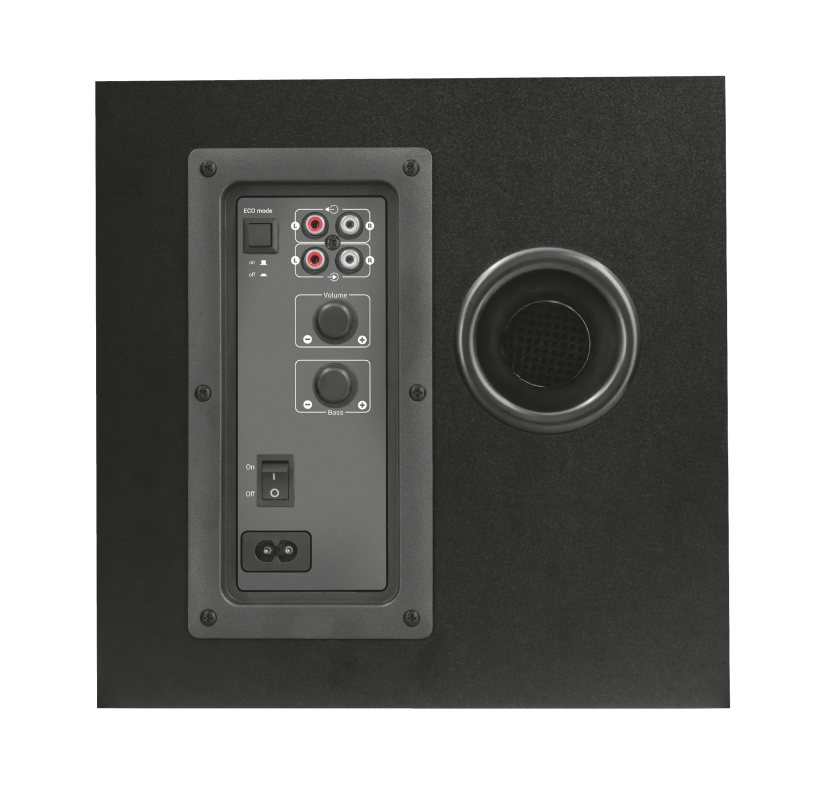 Parlante Subwoofer Trust Tytan 2.1 Gxt 38 Ultimate Bass Negro – imagen 3