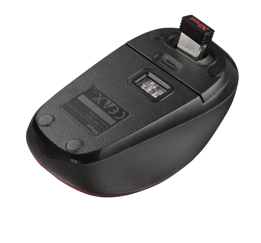 Mouse Inalámbrico Trust Yvi Rojo – imagen 4