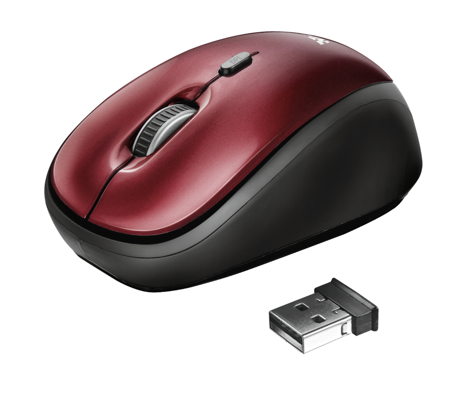 Mouse Inalámbrico Trust Yvi Rojo – imagen 2