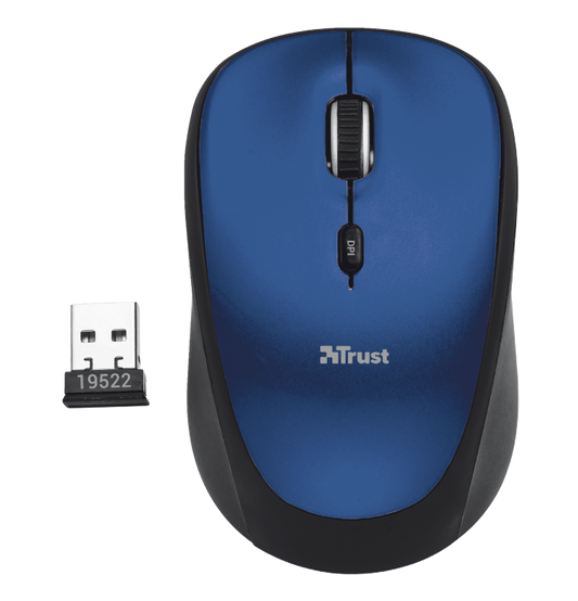 Mouse Inalámbrico Trust Yvi Azul