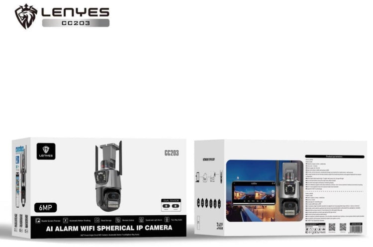Cámara Seguridad Wifi Video Exterior Doble Lenyes Cc203 Alarma Gris – imagen 5