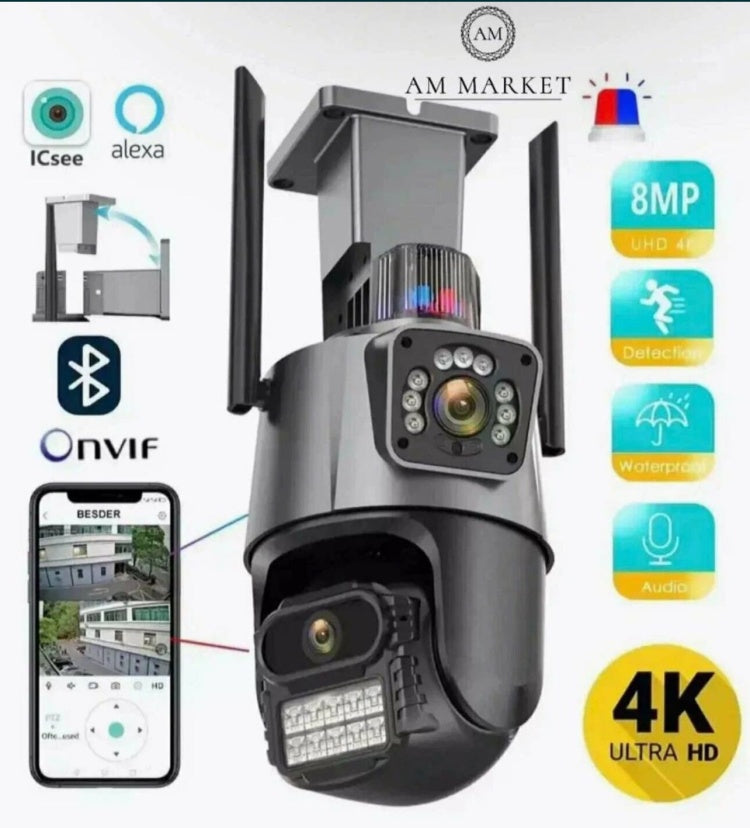 Cámara Seguridad Wifi Video Exterior Doble Lenyes Cc203 Alarma Gris – imagen 3