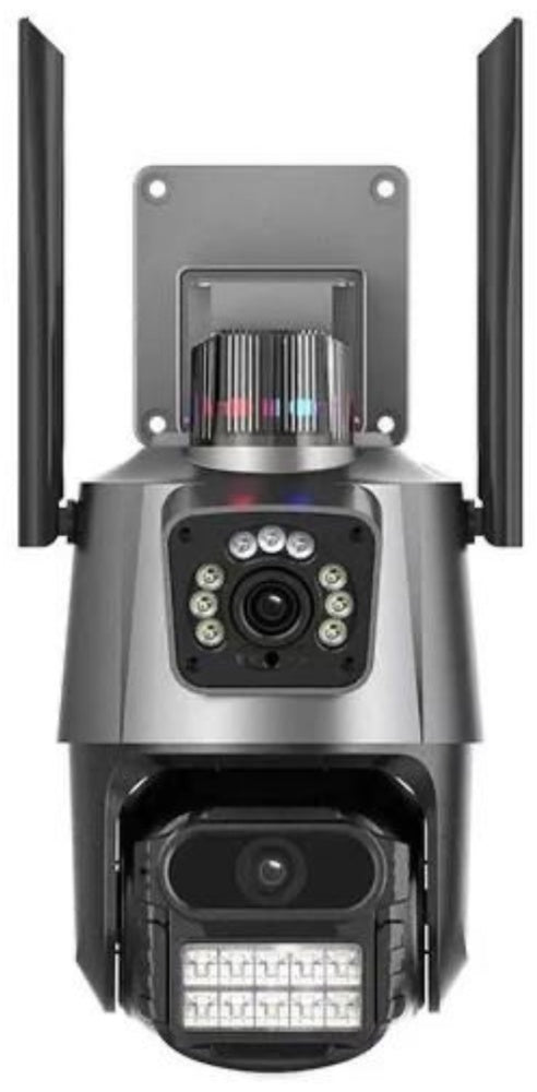 Cámara Seguridad Wifi Video Exterior Doble Lenyes Cc203 Alarma Gris – imagen 2