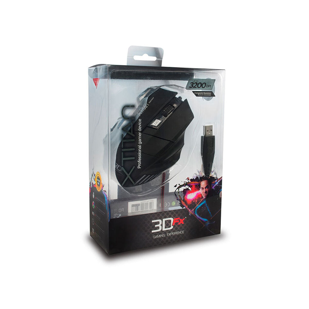 Mouse Gamer 3dfx Xtitan Professional 3200dpi Negro – imagen 4