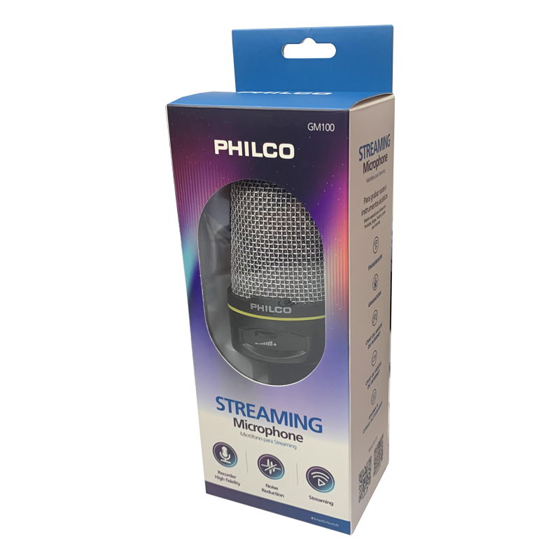 Micrófono Condensador Semi Profesional Philco Negro – imagen 2