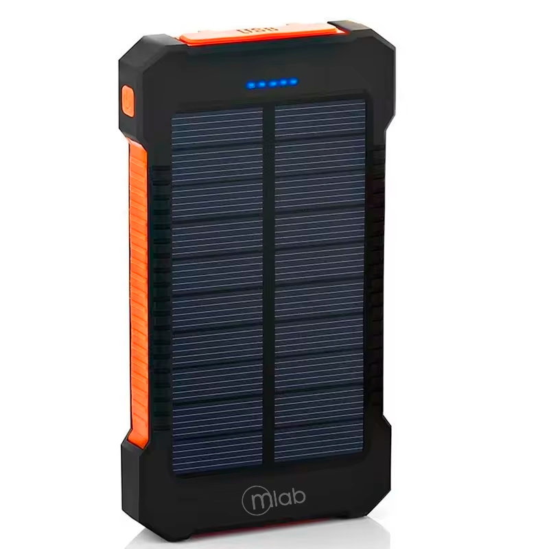 Bateria Externa Powerbank Solar Microlab 8000 Mah Negro