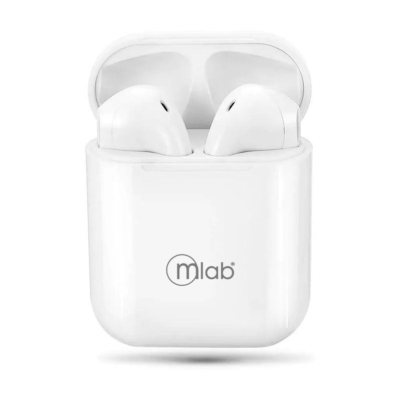 Audifonos Bluetooth Flow Twins Tipo Airpods Microlab Blanco