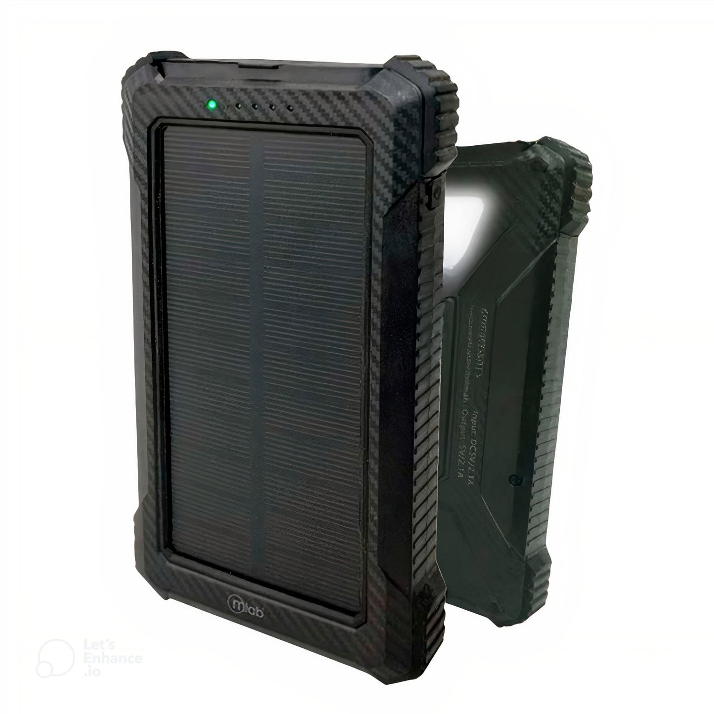 Bateria Externa Powerbank Solar Microlab 10000 Mah Negro