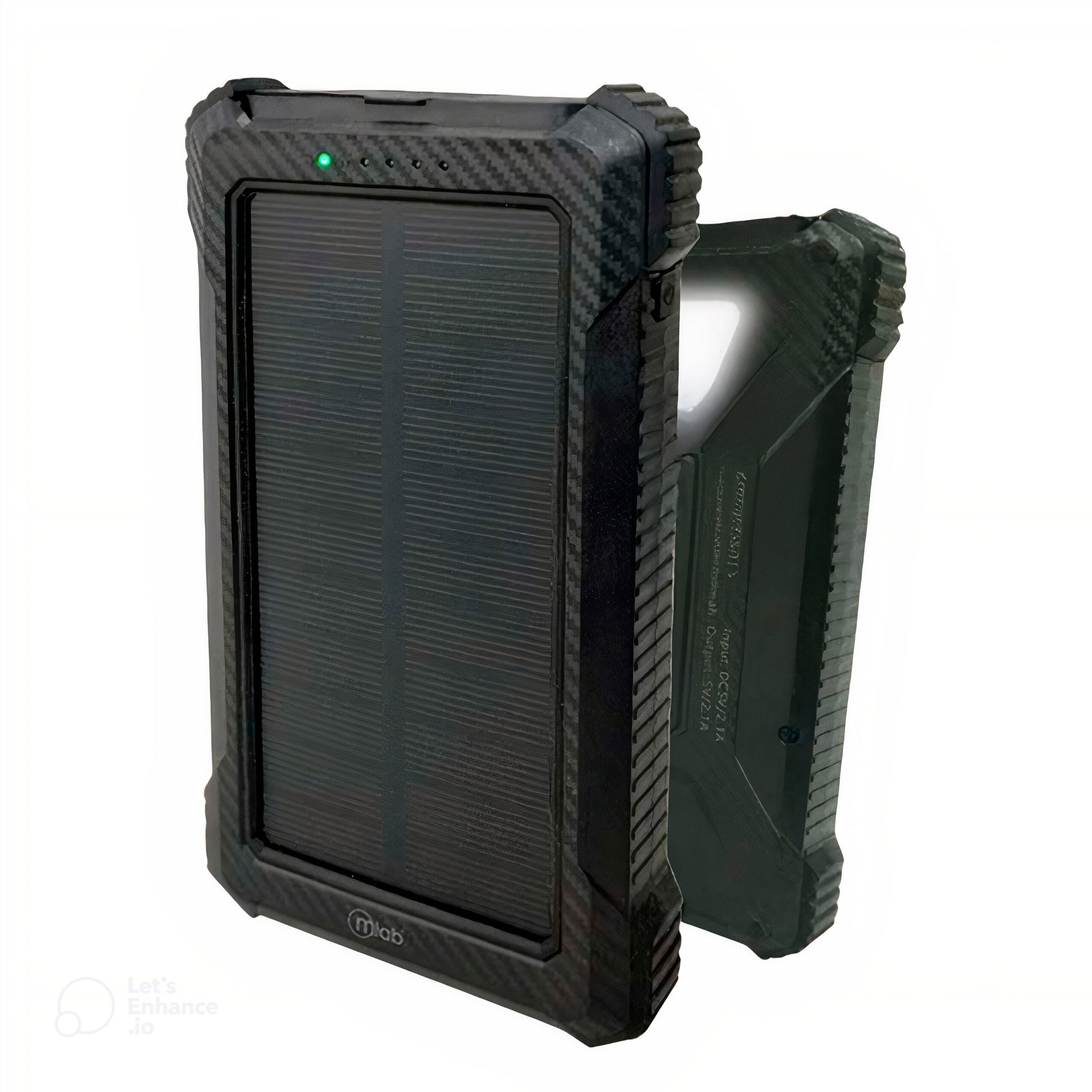 Bateria Externa Powerbank Solar Microlab 10000 Mah Negro