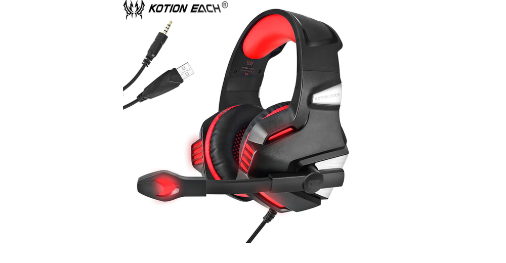 Audifonos Gamer Kotion Each G7500 Pc Ps4 Xbox Rojo – imagen 2