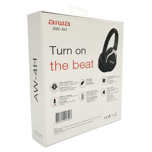 Audífonos Bluetooth Aiwa Aw-4h Negro – imagen 4