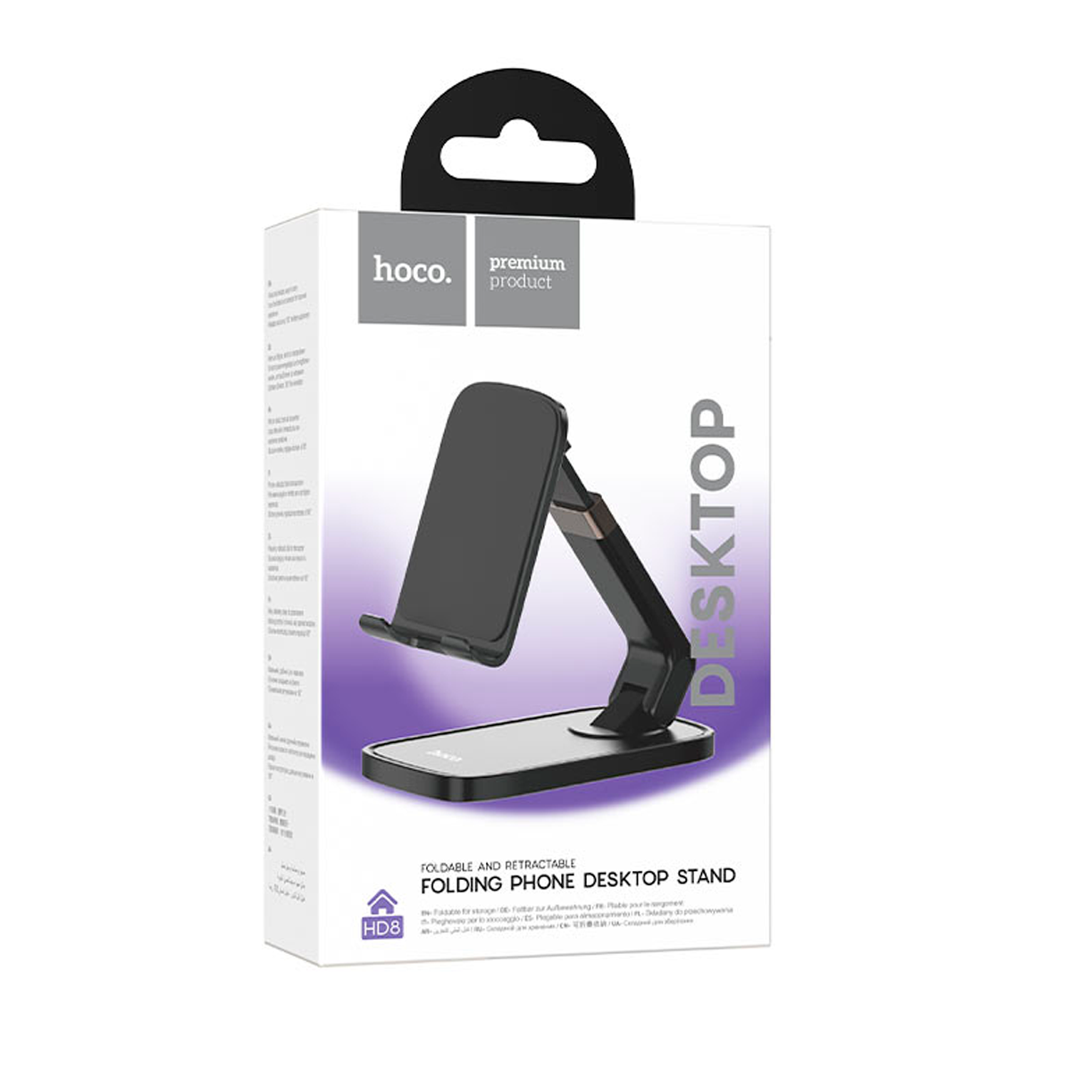 Soporte De Escritorio Para Smartphone Hoco Hd8 Negro – imagen 2