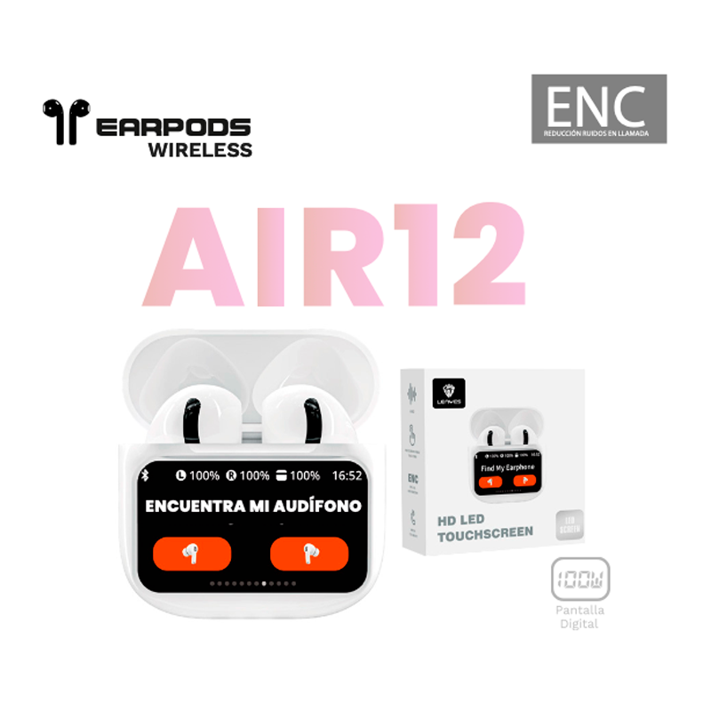 Audífonos In Ear Bluetooth Lenyes Air12 Enc Blanco – imagen 2