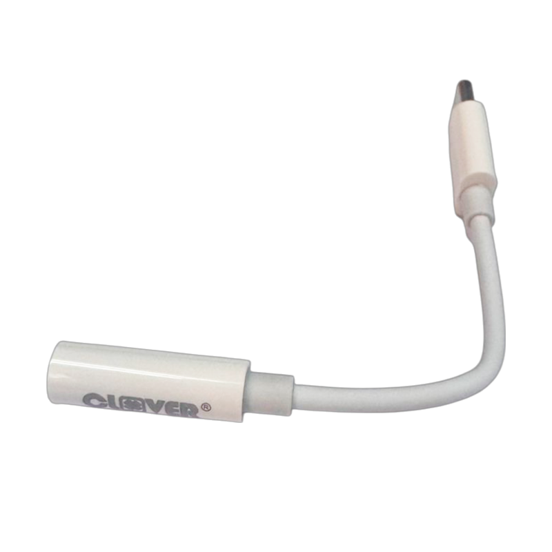 Adaptador Tipo C a Jack 3.5mm Clover Blanco