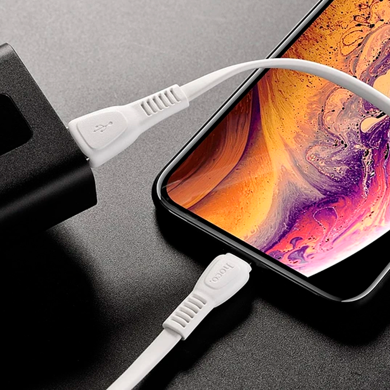 Cable Usb a Lightning Hoco X40 1 Metro Blanco – imagen 2
