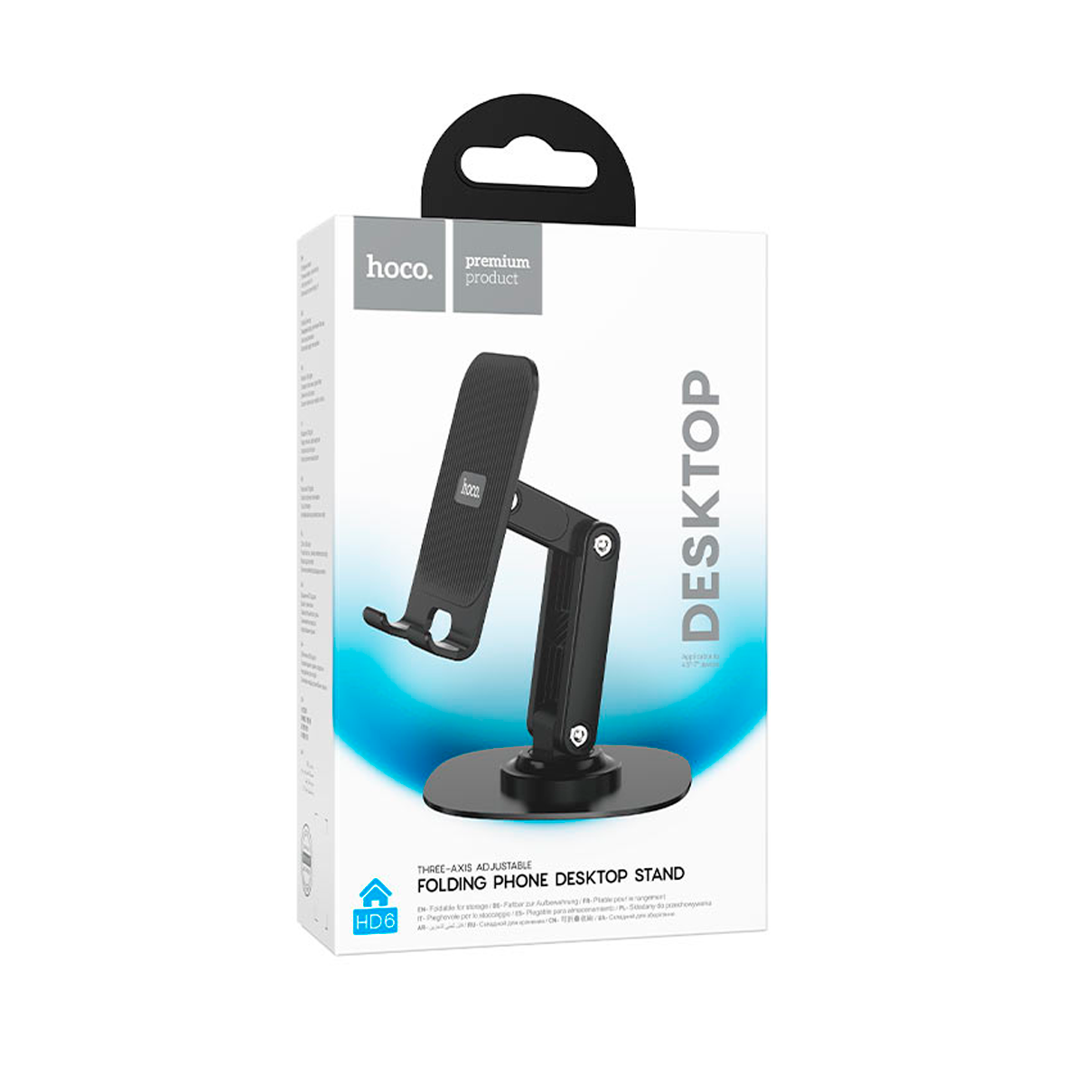 Soporte De Escritorio Para Smartphone Hoco Hd6 Negro – imagen 2