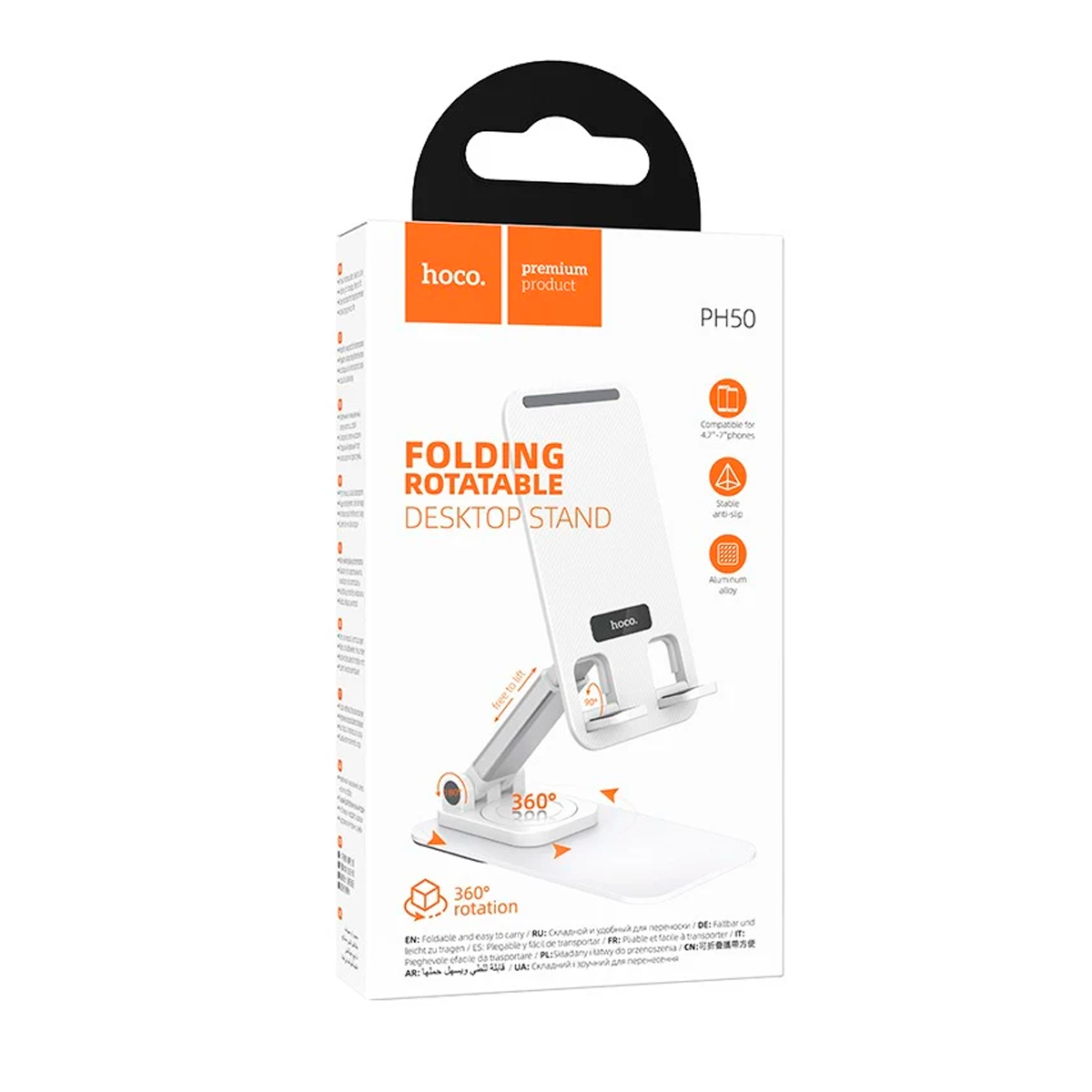 Soporte De Escritorio Para Smartphone Hoco Ph50 Blanco – imagen 2