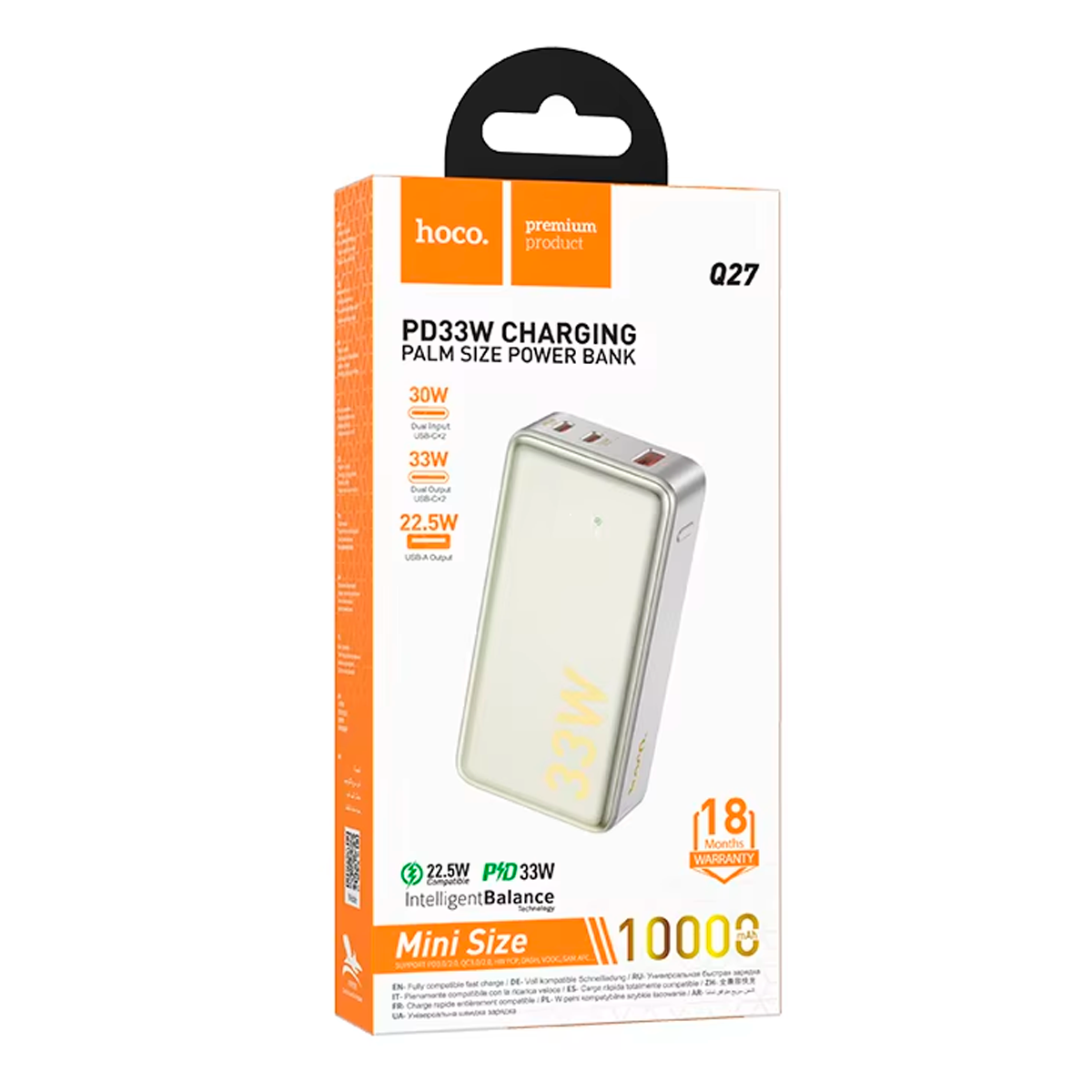 Powerbank Carga Rapida Hoco Q27 10000 Mah 33w Dorado – imagen 2
