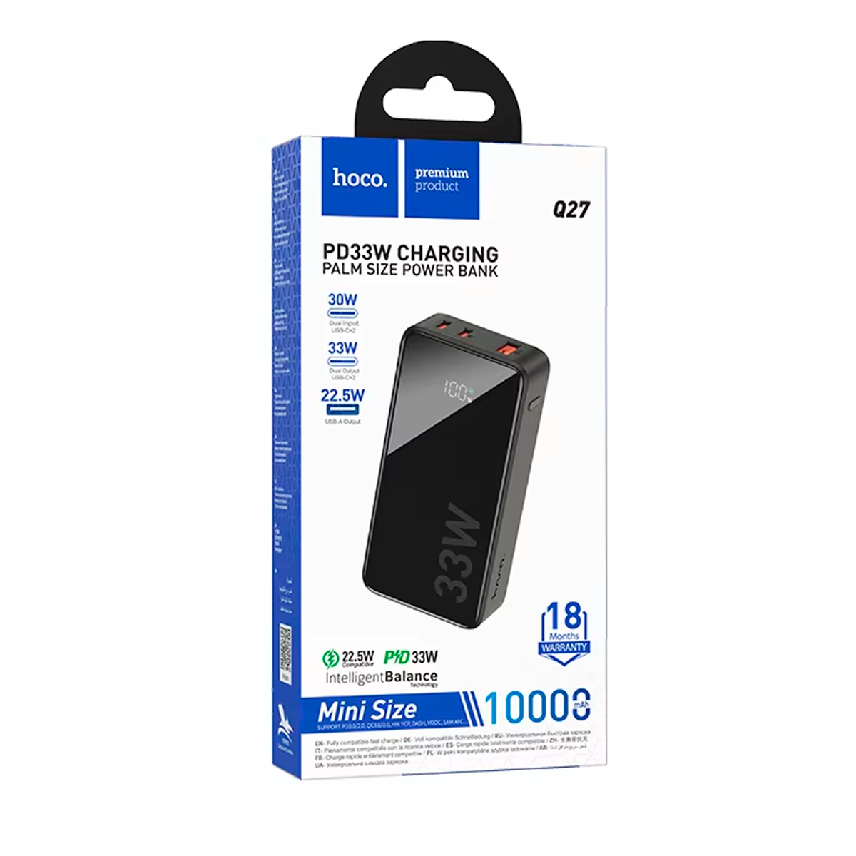 Powerbank Carga Rapida Hoco Q27 10000 Mah 33w Negro – imagen 2