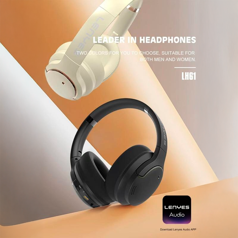 Audífonos Headset Bluetooth Lenyes Lh61 Beige – imagen 3