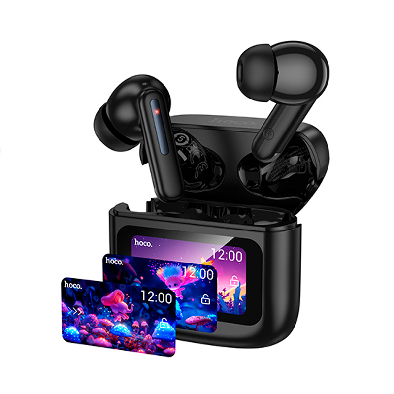 Audífonos Bluetooth Hoco Tws Eq14 Cool Con Pantalla Negro – imagen 2