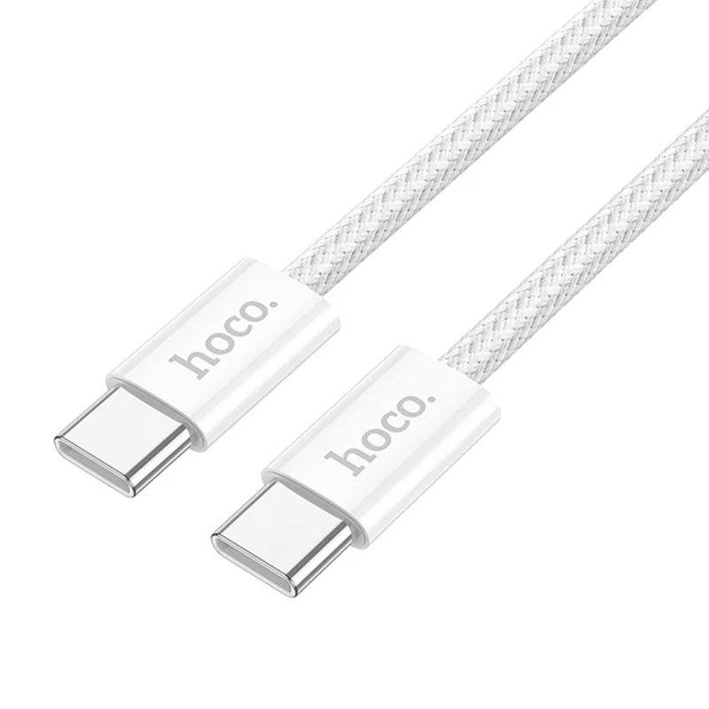 Cable Tipo C a Tipo C Hoco X104 60w 1 Metro Blanco – imagen 2