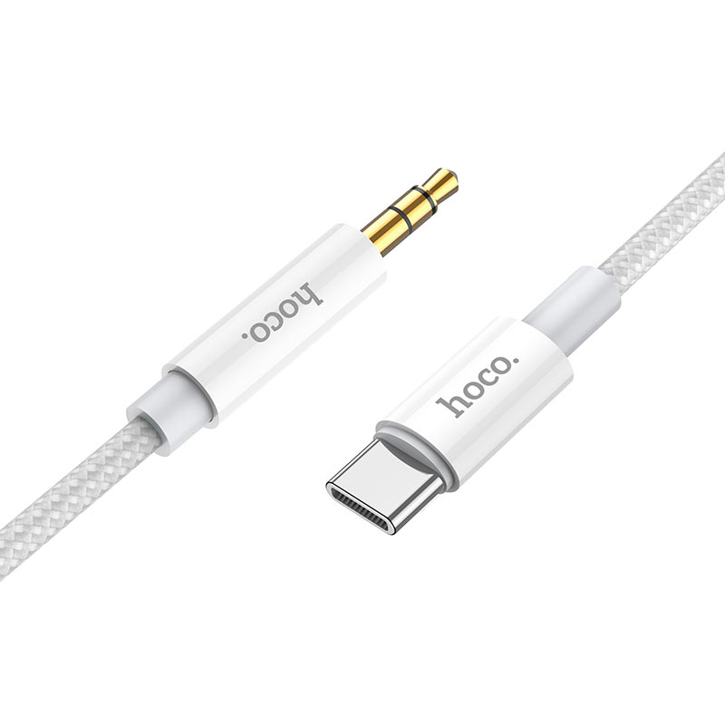 Cable Tipo C a Aux 3.5mm Hoco Upa19 1 Metro Blanco – imagen 2