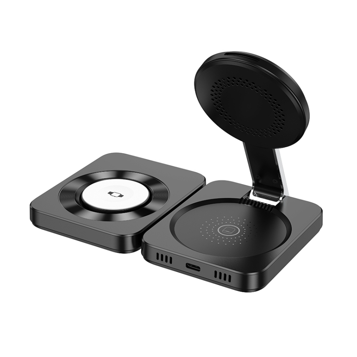 Cargador Inalámbrico 3 en 1 Hoco Cq11 15w Negro – imagen 2