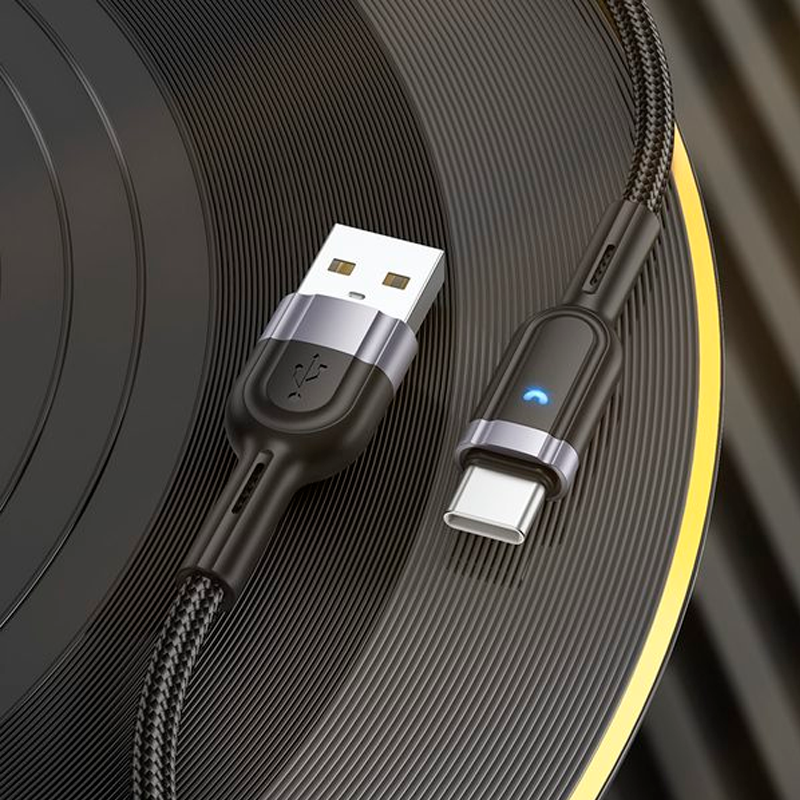 Cable Usb A Tipo C Hoco U117 Grand 1 Metro Negro – imagen 2