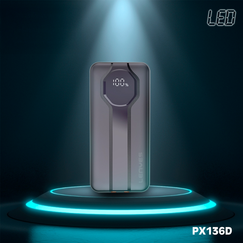 Powerbank Carga Rapida Lenyes Px136d 10000 Mah Negro – imagen 2