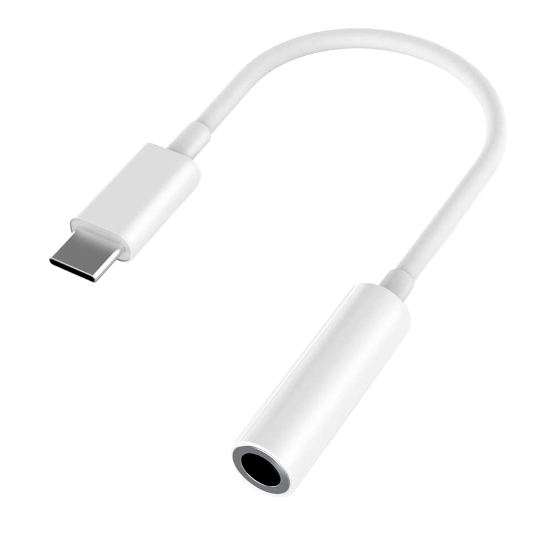 Cable Tipo C a Jack 3.5mm Lenyes Ax91 Blanco – imagen 2