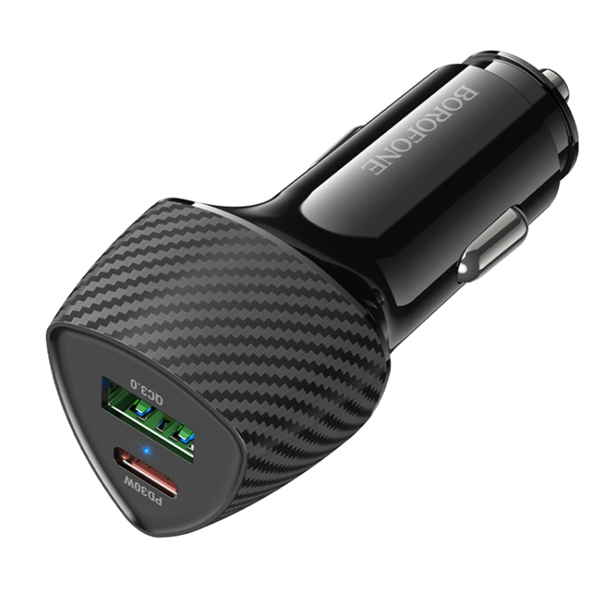 Cargador de Auto Borofone Bz31c 30w Dual Negro – imagen 2
