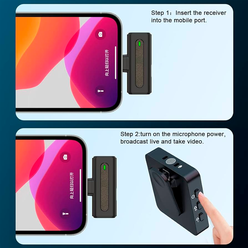 Microfono Externo Simple Tipo C Sx8 Negro – imagen 2