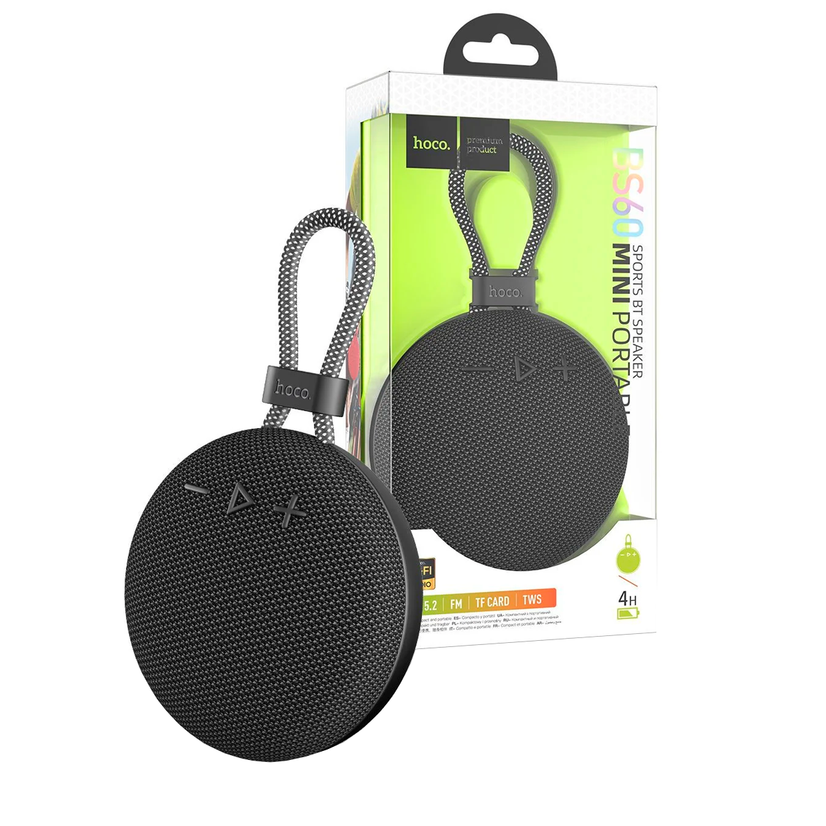 Parlantes Inalambrico Bluetooth Hoco Bs60 Fm Aux TF Negro – imagen 2