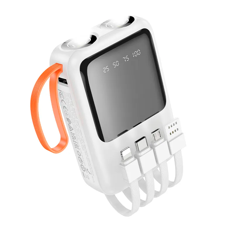 Powerbank Carga Rapida 4 Cables Borofone Bj60 10000 Mah Blanco – imagen 2