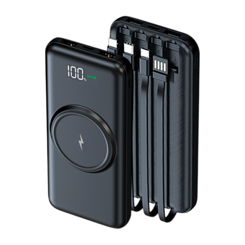 Bateria Externa Inalambrica Powerbank Microlab 10000 Mah Negro – imagen 2