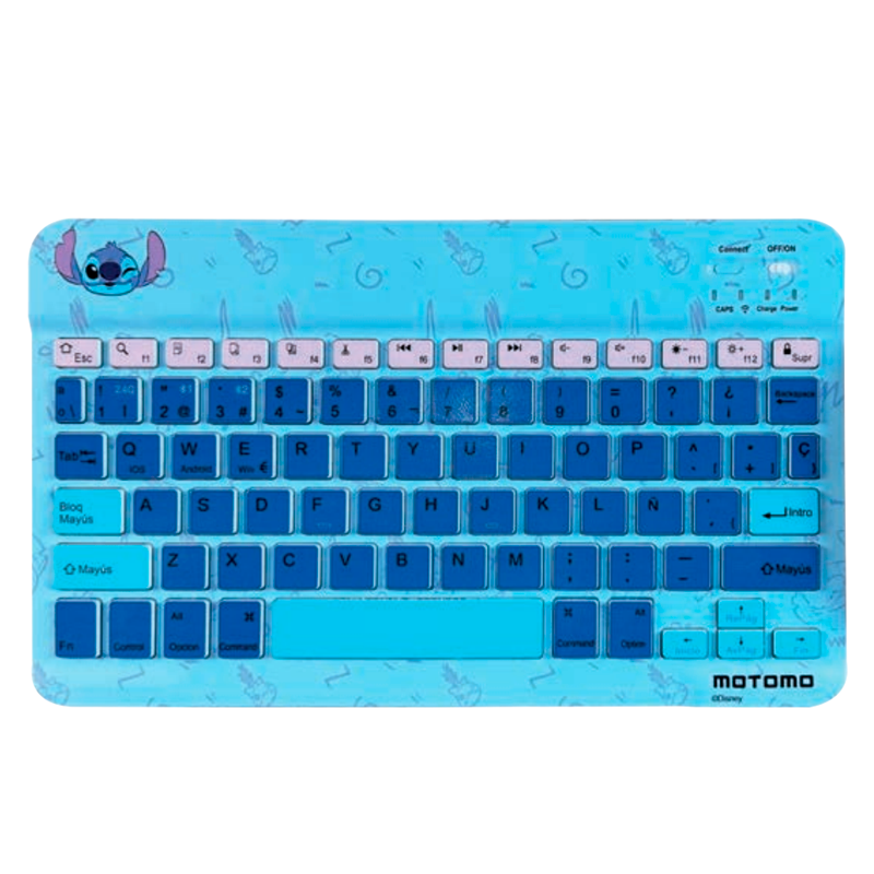 Kit Teclado y Mouse Stitch Recargable Dual Bluetooth + Receptor Azul – imagen 2