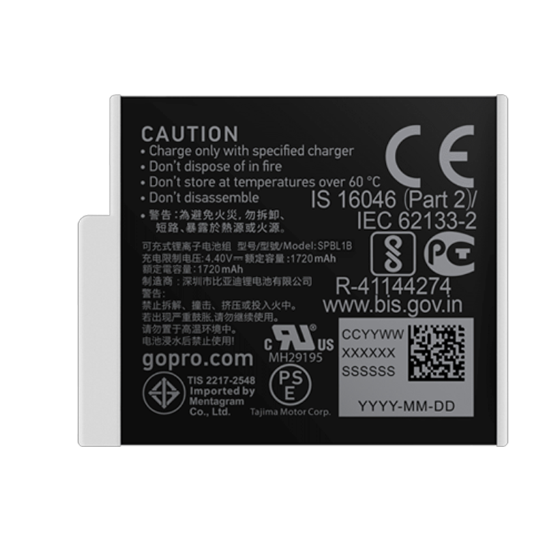 Bateria Recargable Gopro Hero 9 10 11 12 Enduro Negro – imagen 2