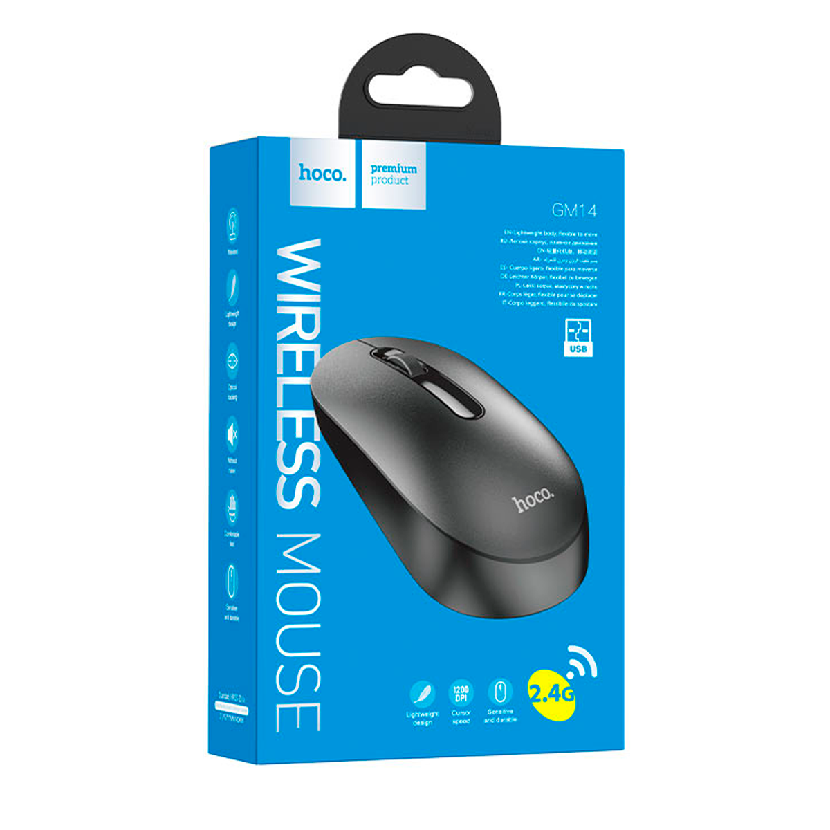 Mouse Inalambrico Wireless Hoco Gm14 Negro – imagen 2