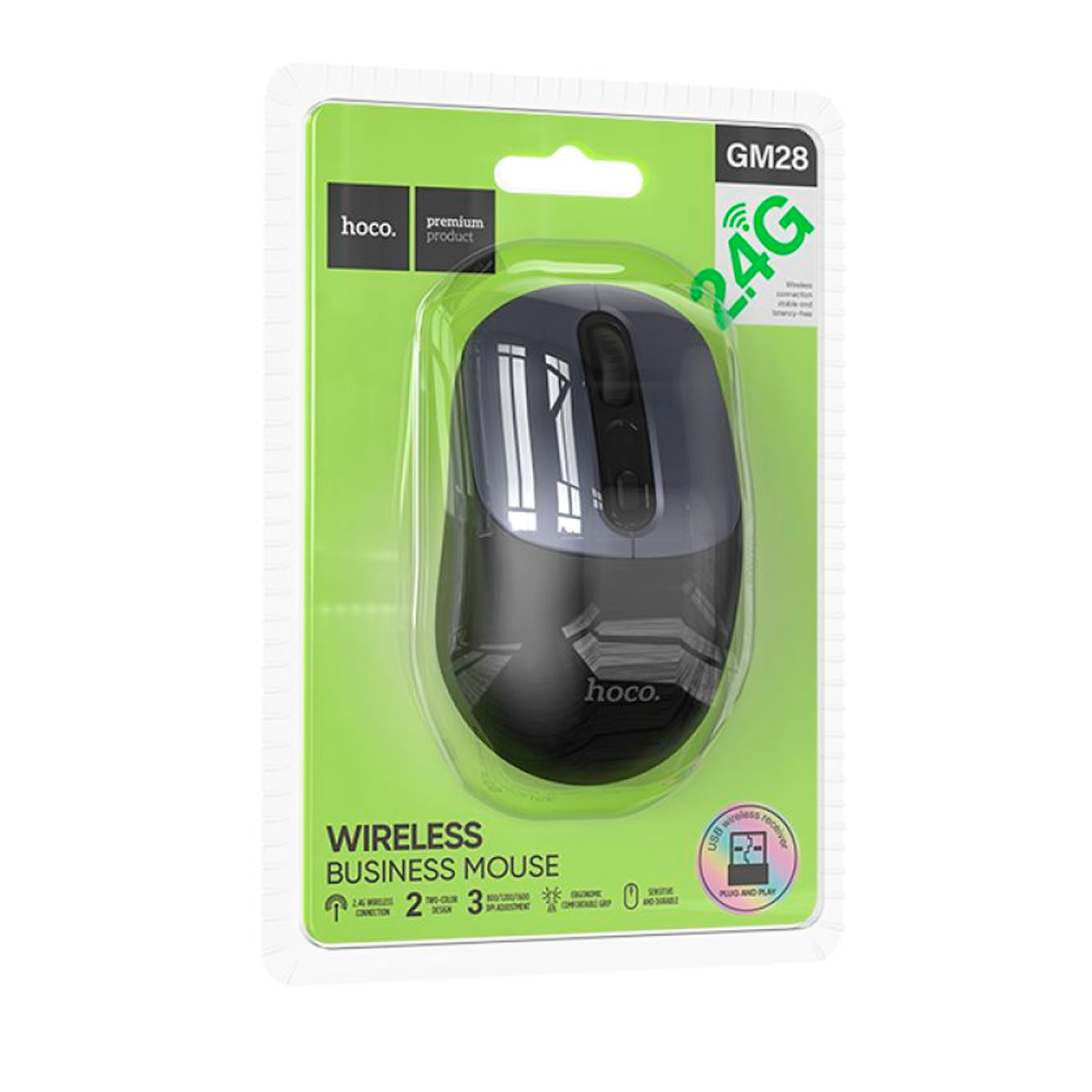 Mouse Inalambrico Wireless Hoco Gm28 Negro – imagen 2