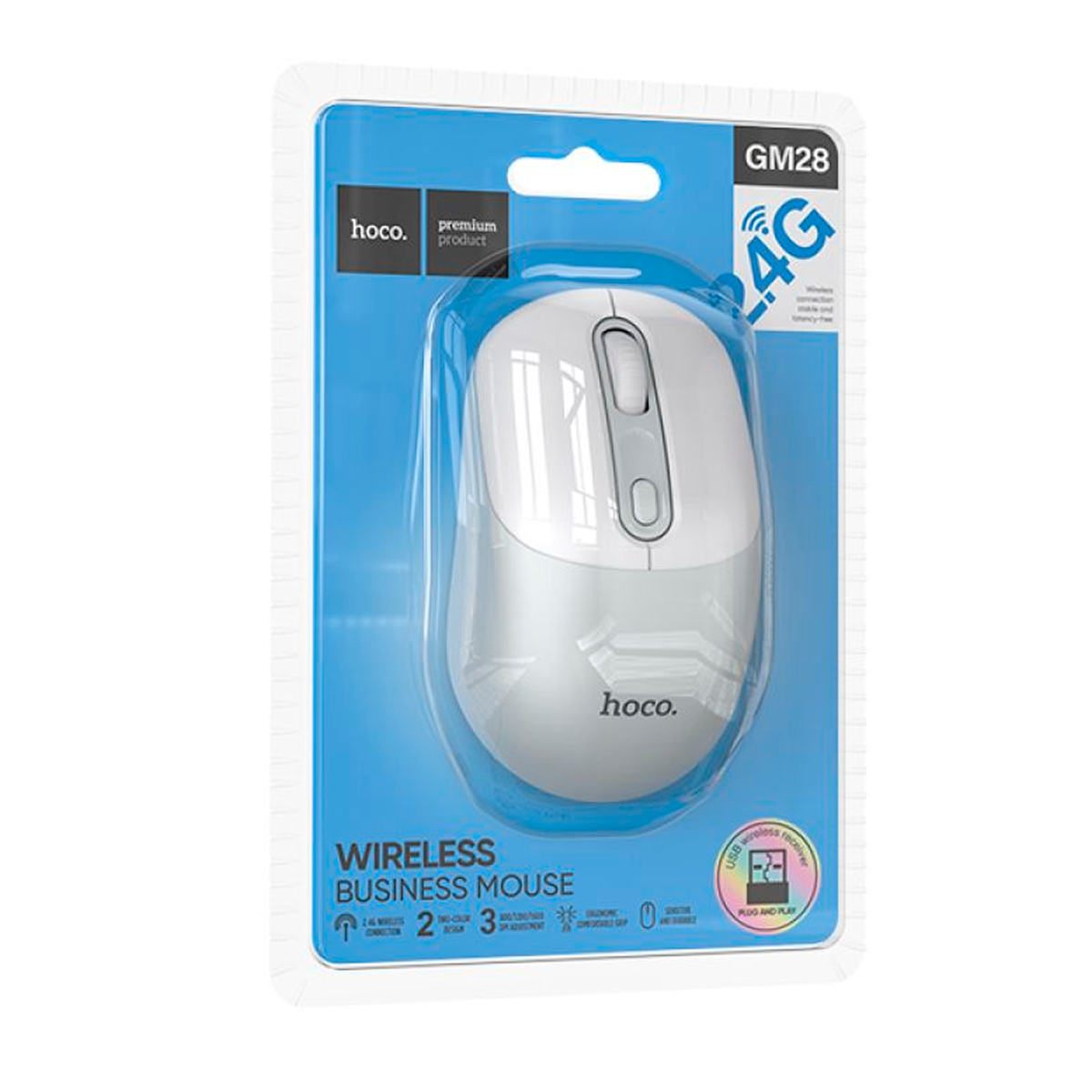 Mouse Inalambrico Wireless Hoco Gm28 Blanco – imagen 2