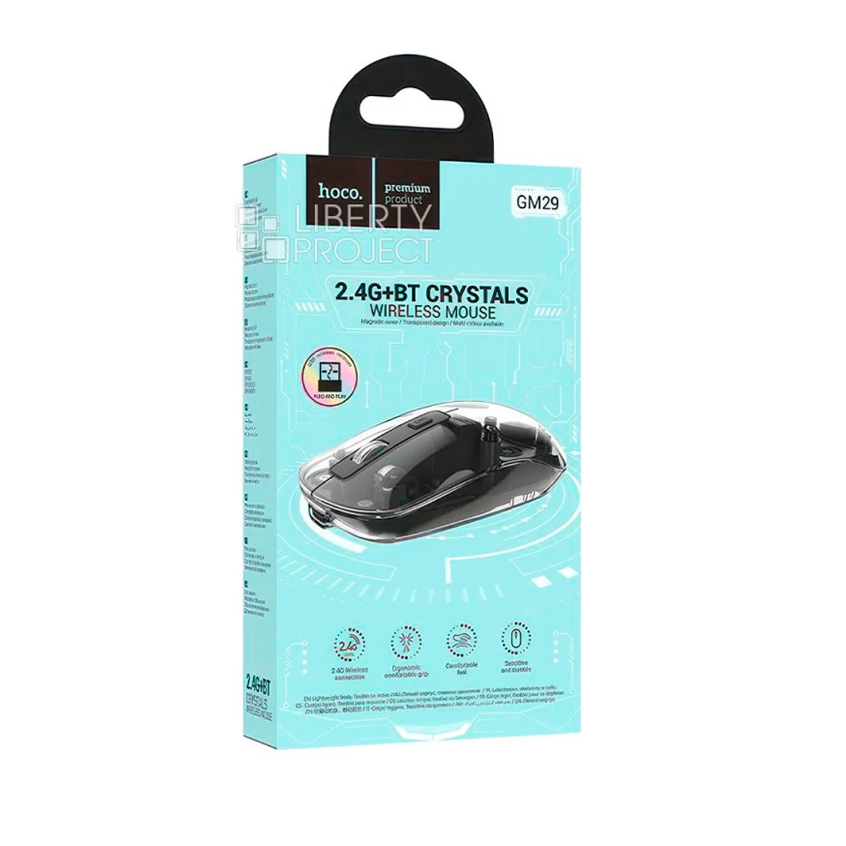 Mouse Inalambrico Dual Wireless Bluetooth Hoco Gm29 Negro – imagen 2