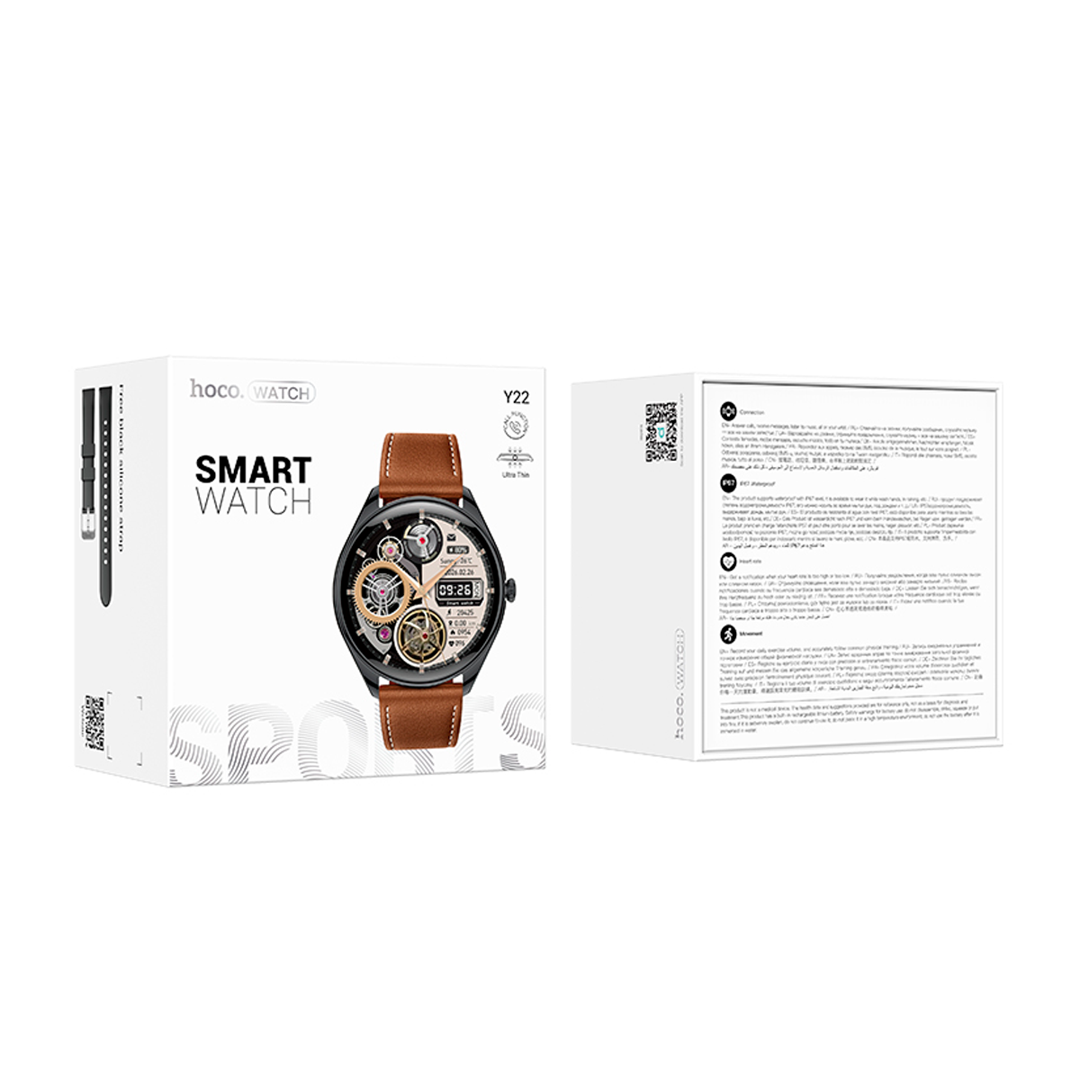 Smartwatch Reloj Inteligente Bluetooth Hoco Y22 Negro – imagen 2