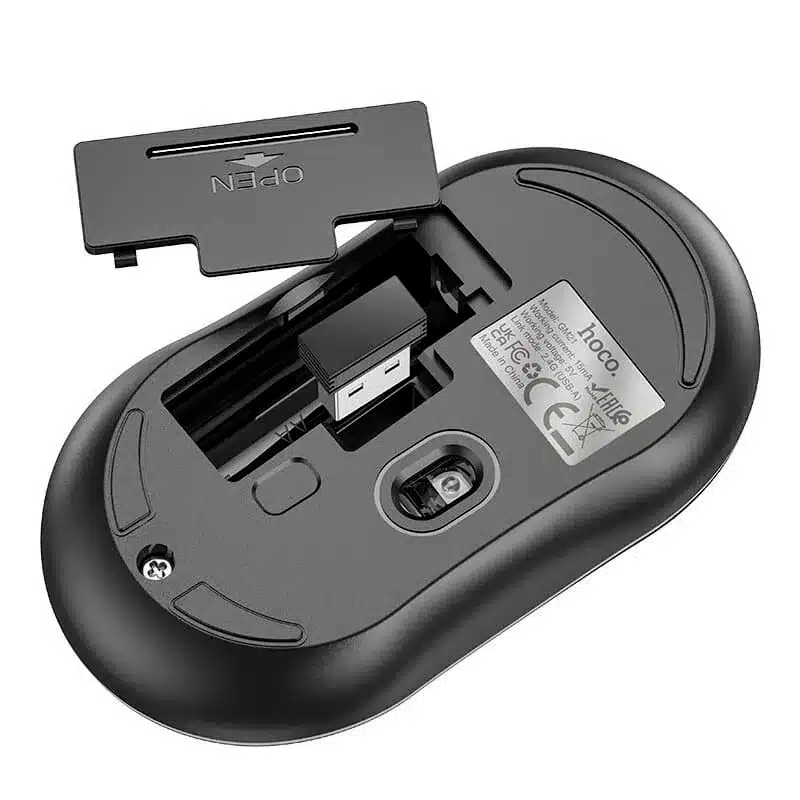 Mouse Hoco Wireless Gm21 Platinum 2.4g Negro – imagen 2