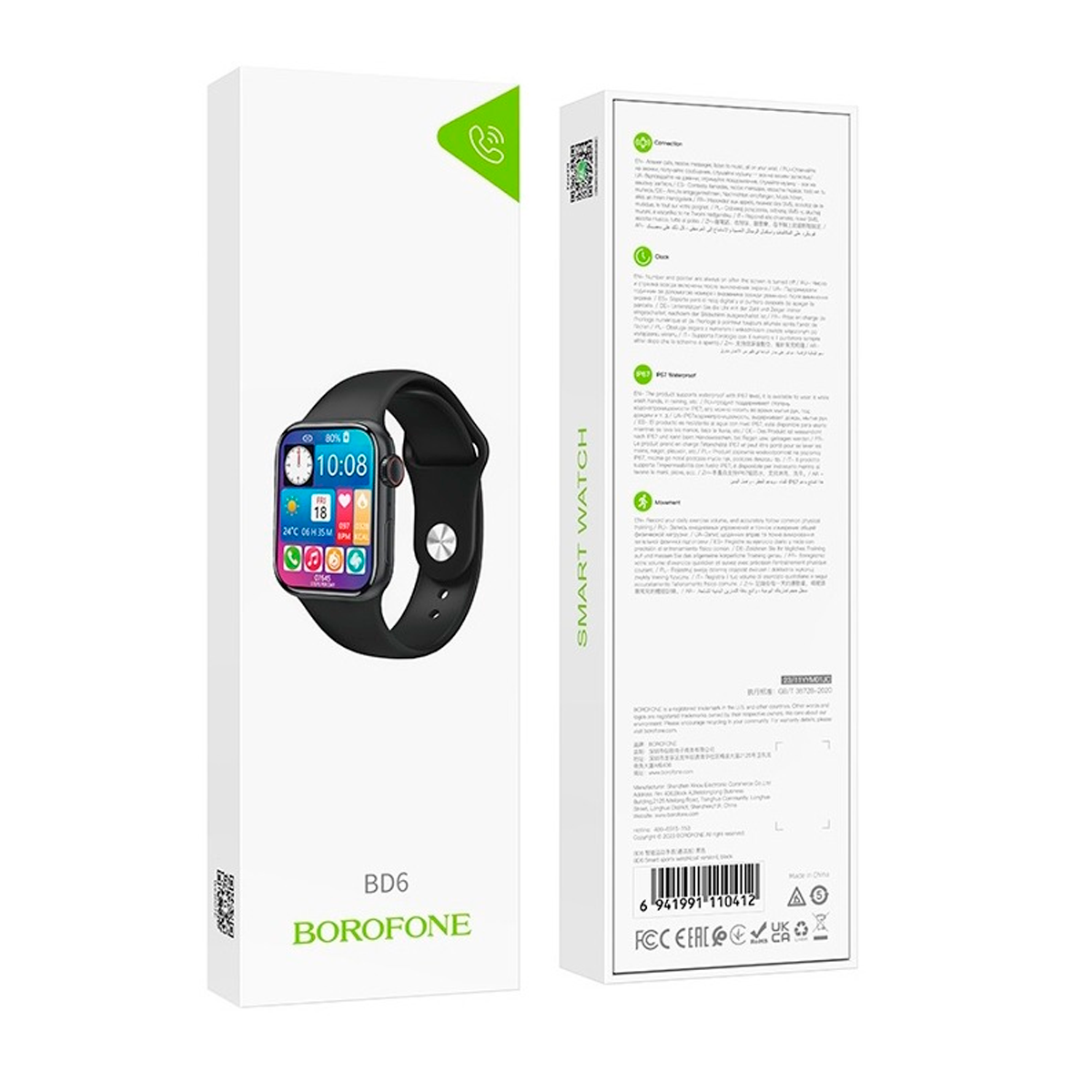 Smartwatch Reloj Inteligente Bluetooth Borofone Bd6 Negro – imagen 2
