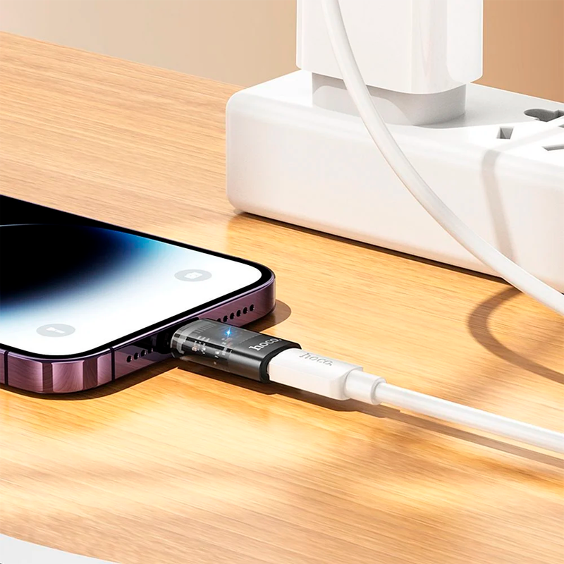 Adaptador Mini Para Lightning A Tipo C Hoco Ua36a Negro – imagen 2