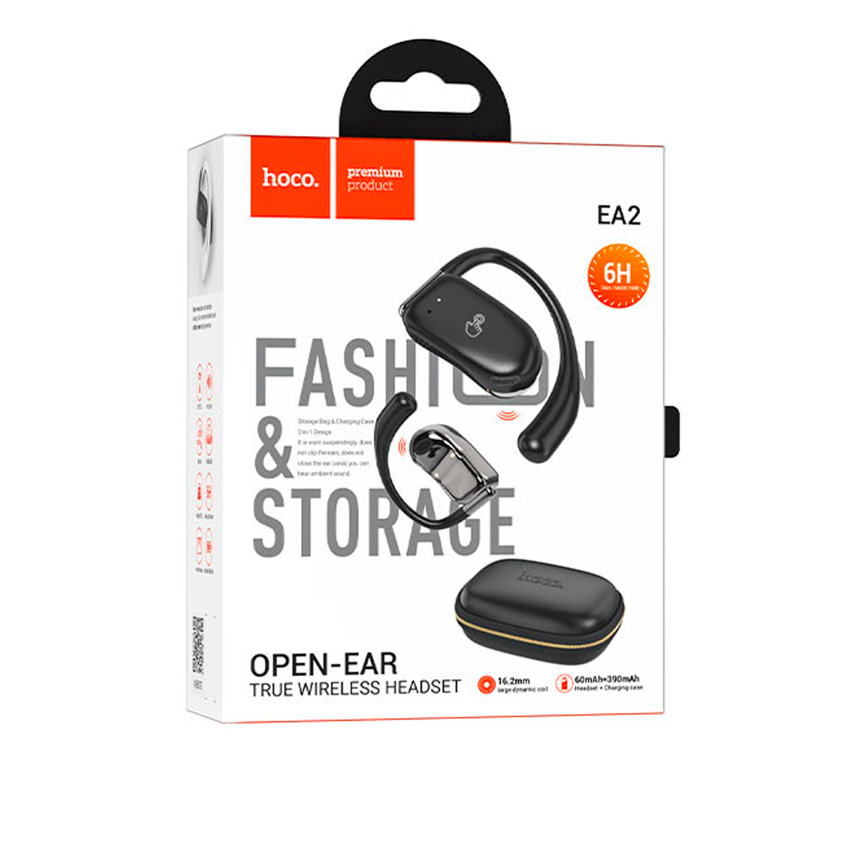 Audífonos Bluetooth Hoco Ea2 Open Ear Negro – imagen 2